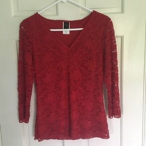 Red Lace Top